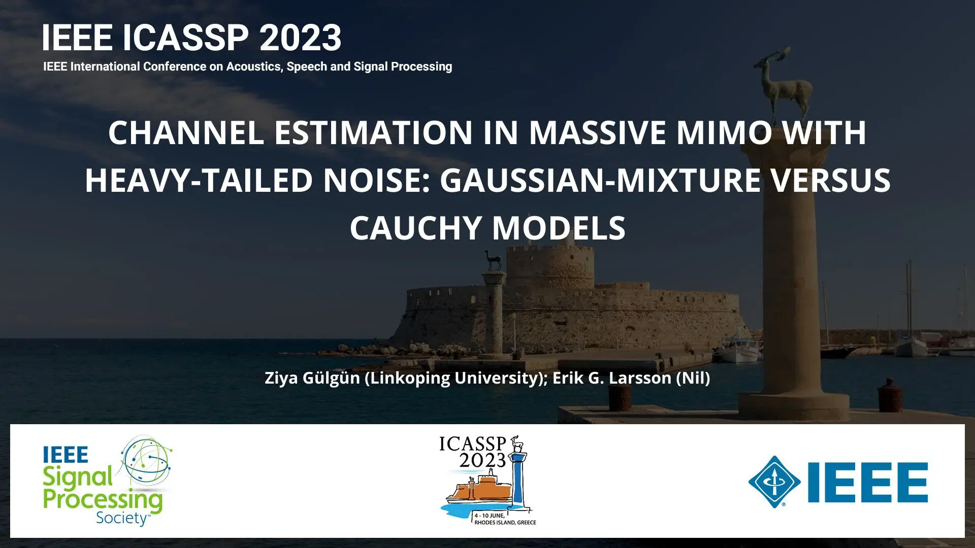 CHANNEL ESTIMATION IN MASSIVE MIMO WITH HEAVY-TAILED NOISE: GAUSSIAN-MIXTURE VERSUS CAUCHY MODELS