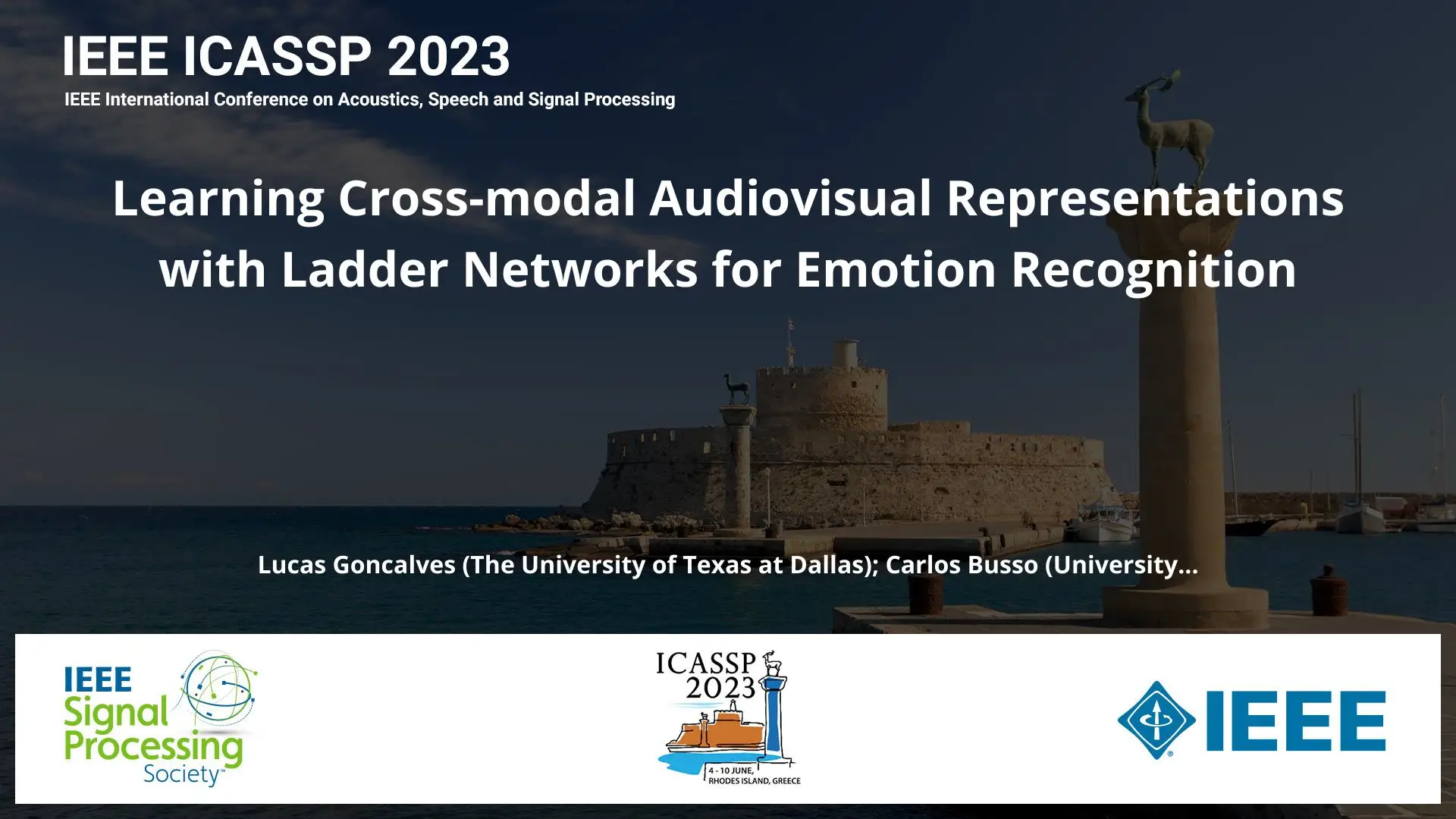 Learning Cross-modal Audiovisual Representations with Ladder Networks for Emotion Recognition