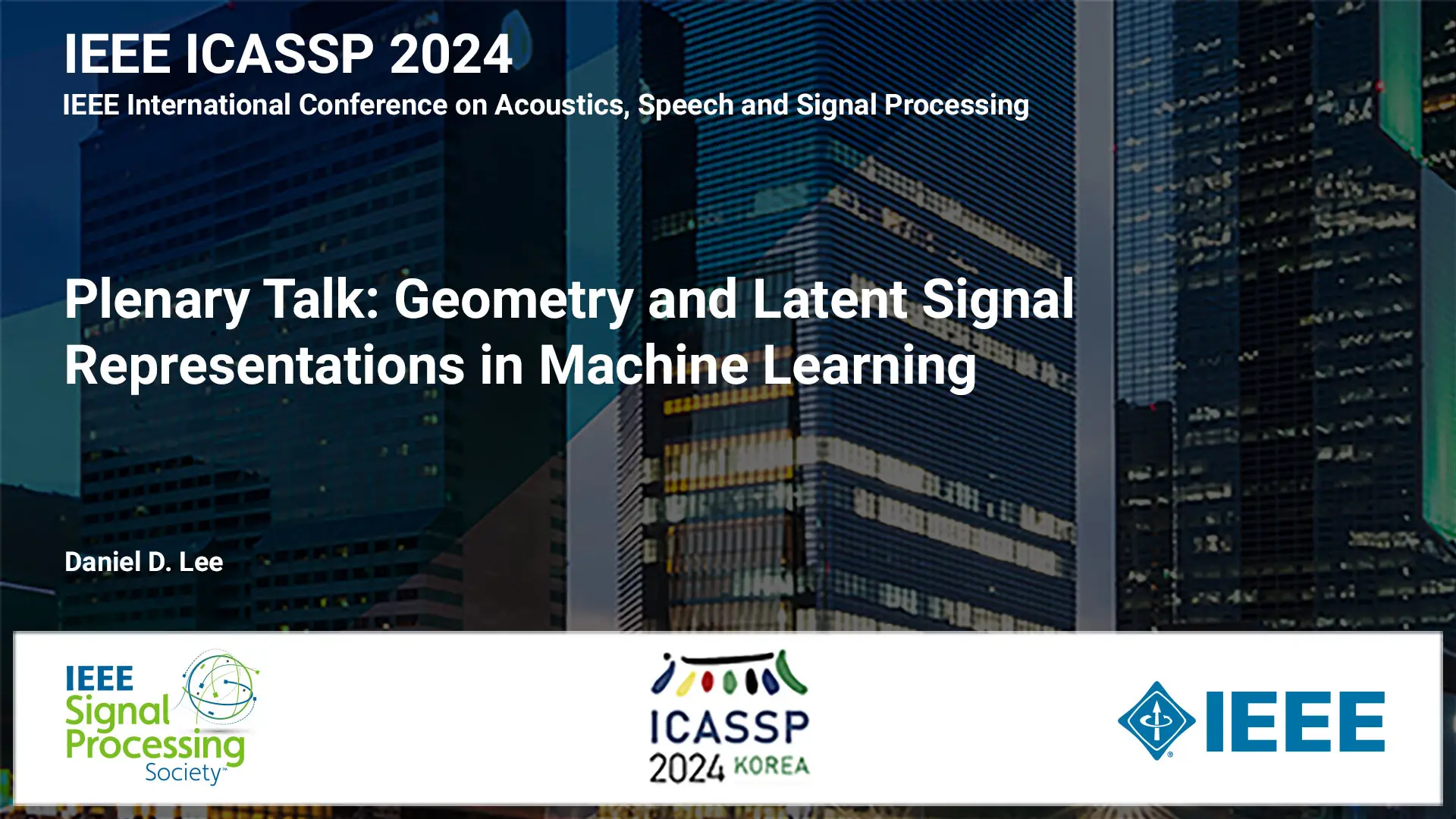 Plenary Talk: Geometry and Latent Signal Representations in Machine Learning