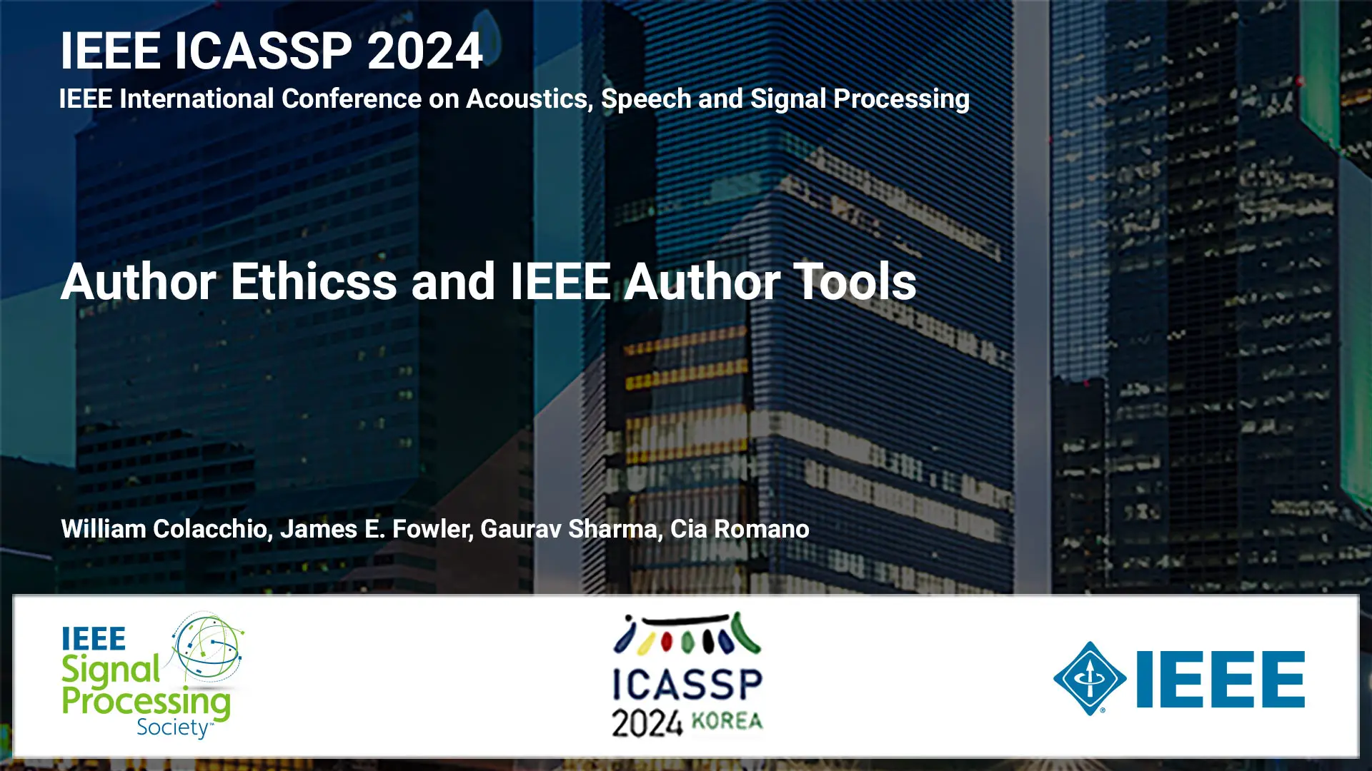 Author Ethicss and IEEE Author Tools 