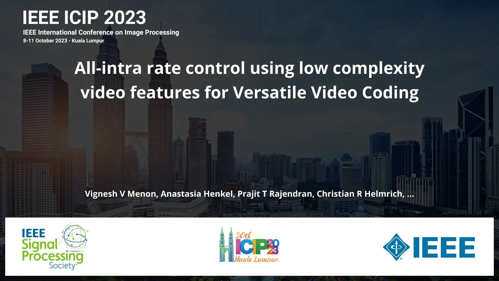 All-intra rate control using low complexity video features for Versatile Video Coding