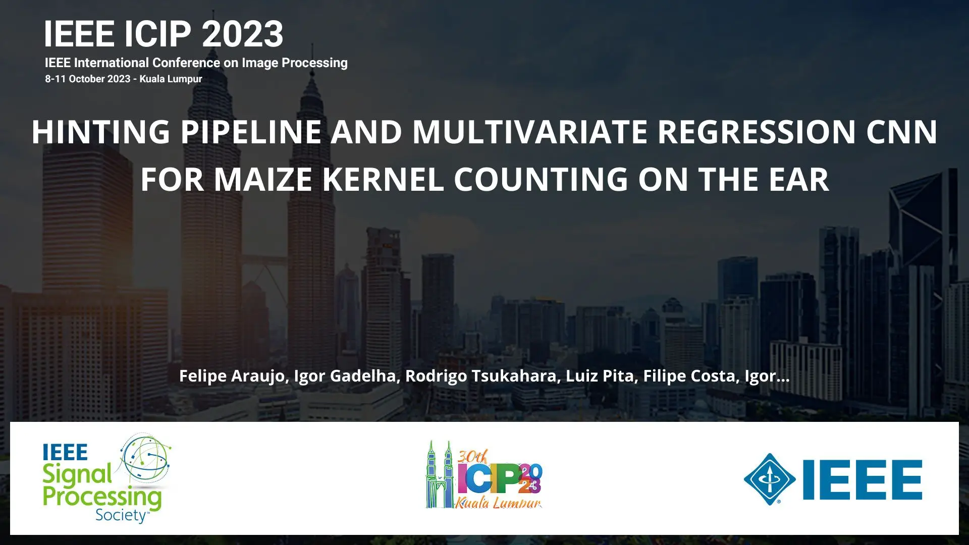 HINTING PIPELINE AND MULTIVARIATE REGRESSION CNN FOR MAIZE KERNEL COUNTING ON THE EAR