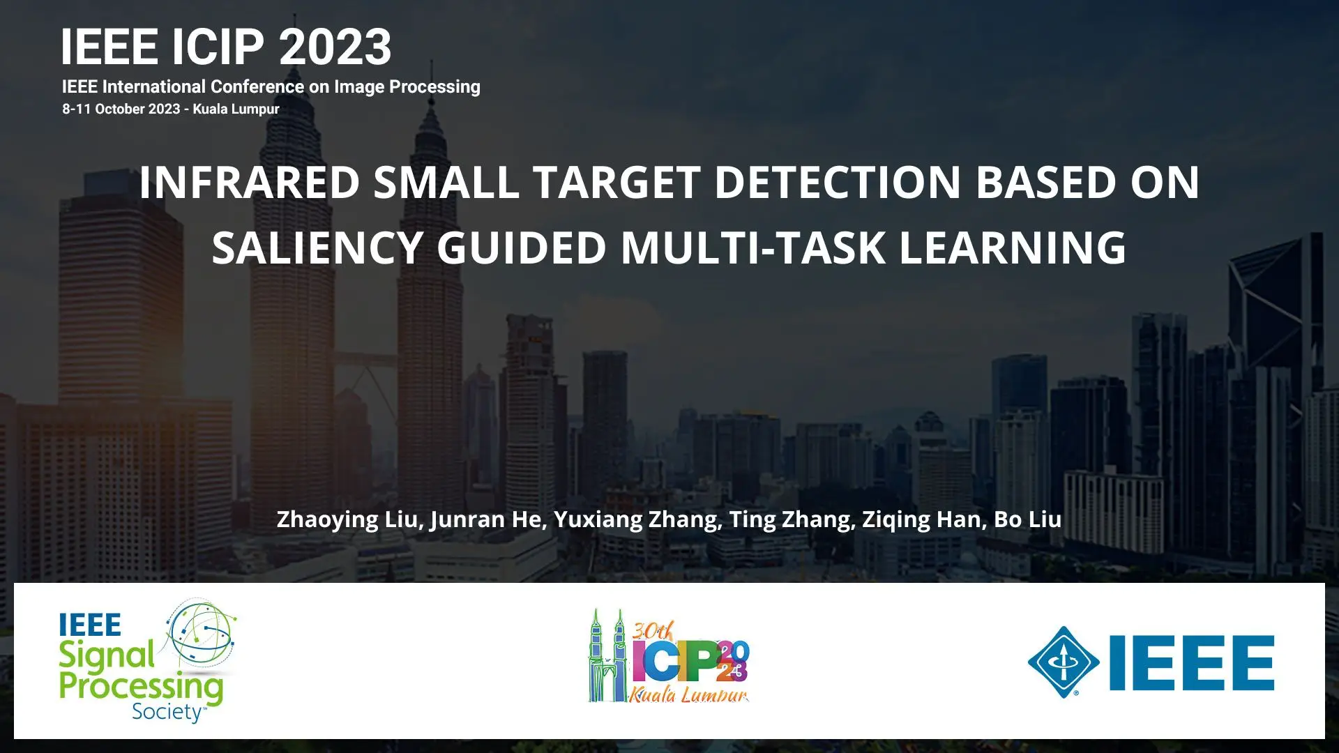 INFRARED SMALL TARGET DETECTION BASED ON SALIENCY GUIDED MULTI-TASK LEARNING