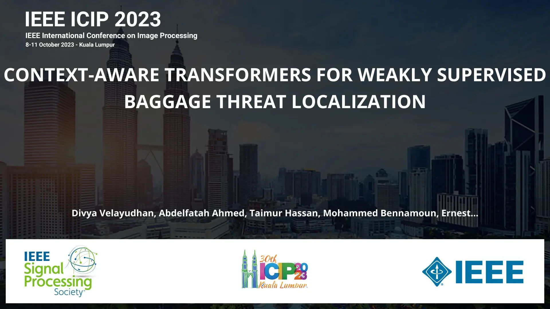 CONTEXT-AWARE TRANSFORMERS FOR WEAKLY SUPERVISED BAGGAGE THREAT LOCALIZATION