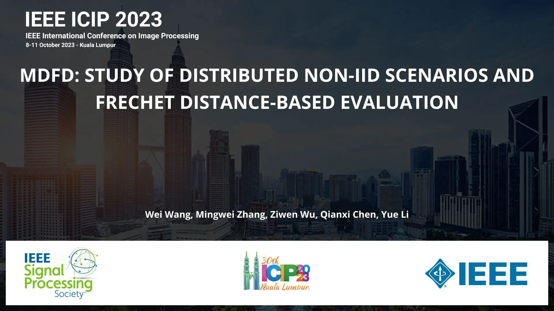 MDFD: STUDY OF DISTRIBUTED NON-IID SCENARIOS AND FRECHET DISTANCE-BASED EVALUATION