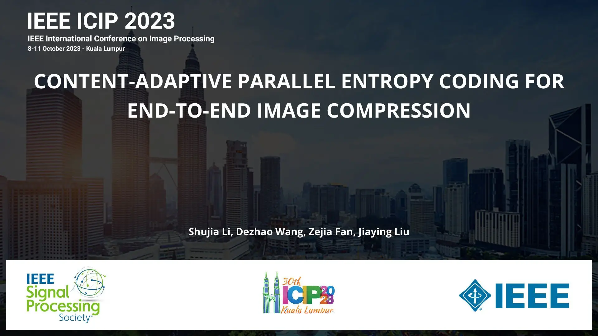 CONTENT-ADAPTIVE PARALLEL ENTROPY CODING FOR END-TO-END IMAGE COMPRESSION