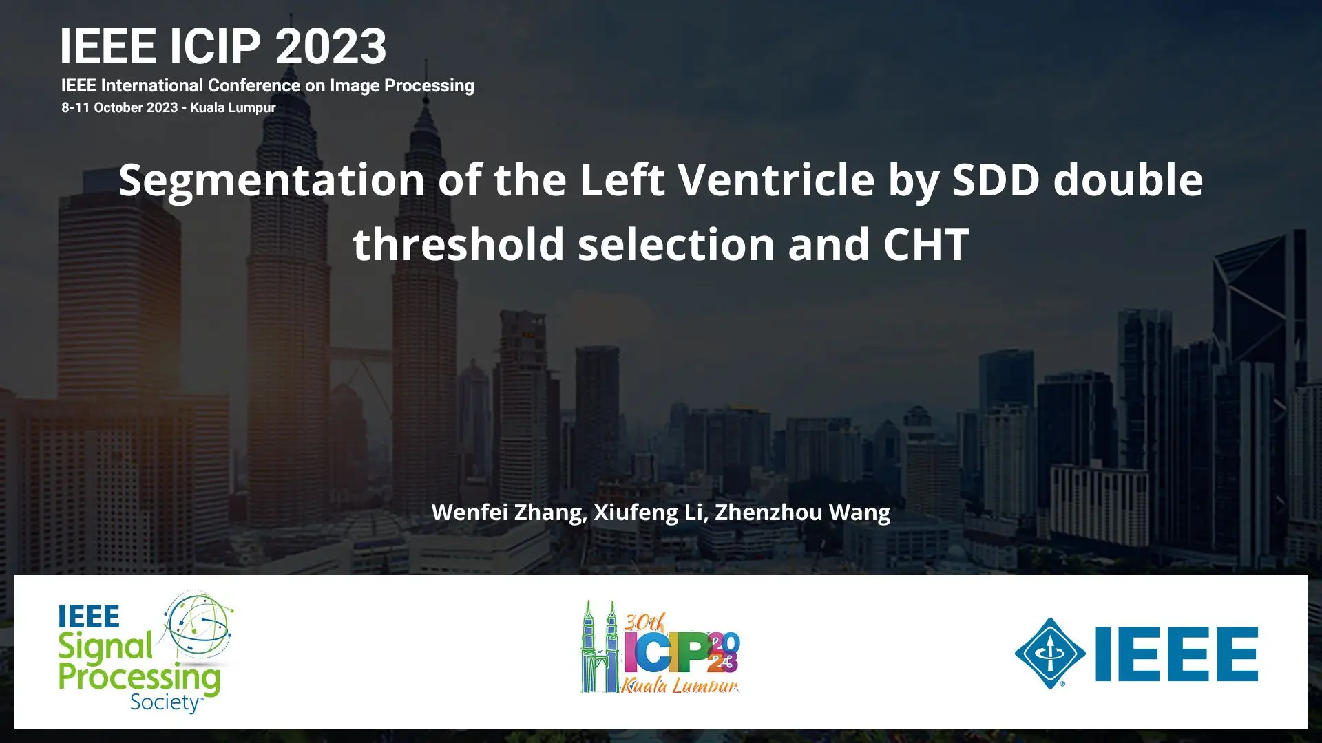 Segmentation of the Left Ventricle by SDD double threshold selection and CHT