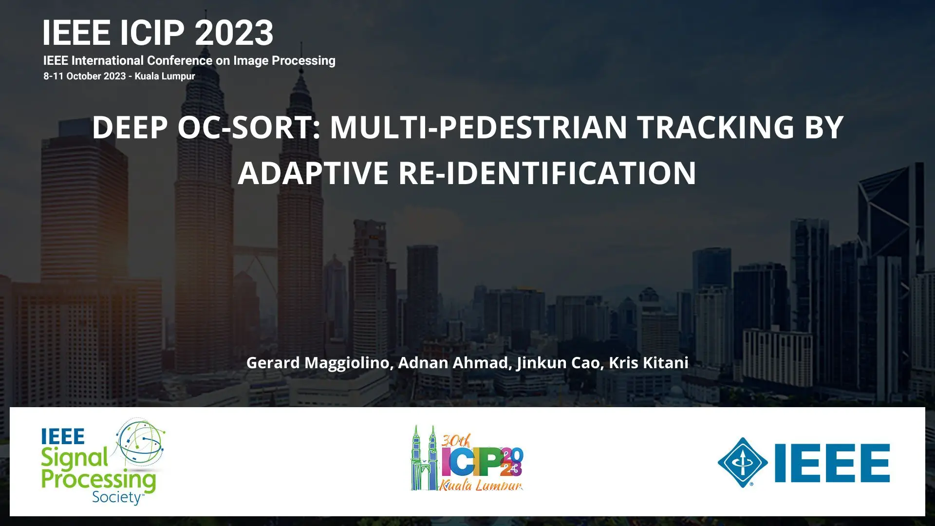 DEEP OC-SORT: MULTI-PEDESTRIAN TRACKING BY ADAPTIVE RE-IDENTIFICATION