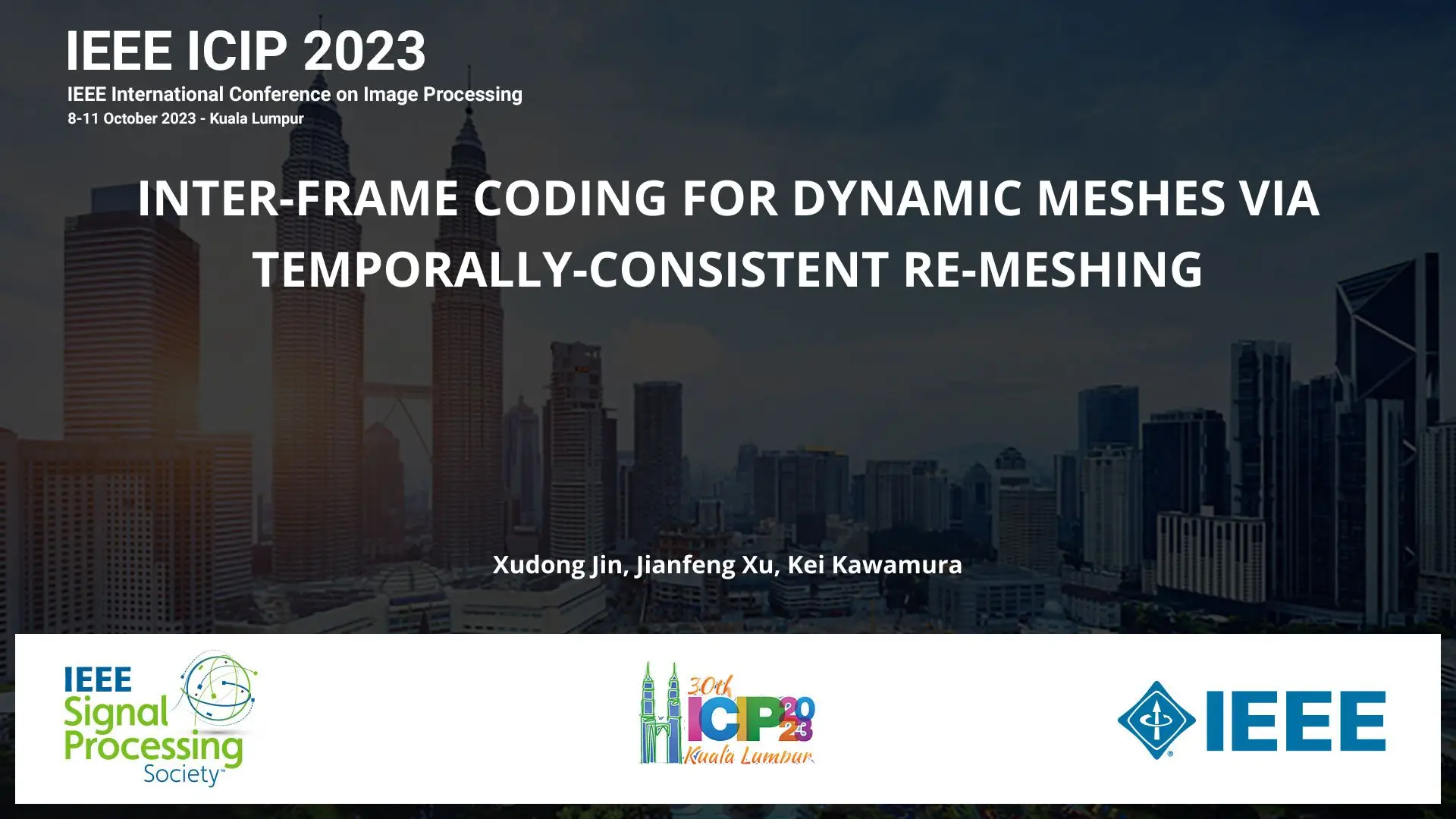 INTER-FRAME CODING FOR DYNAMIC MESHES VIA TEMPORALLY-CONSISTENT RE-MESHING