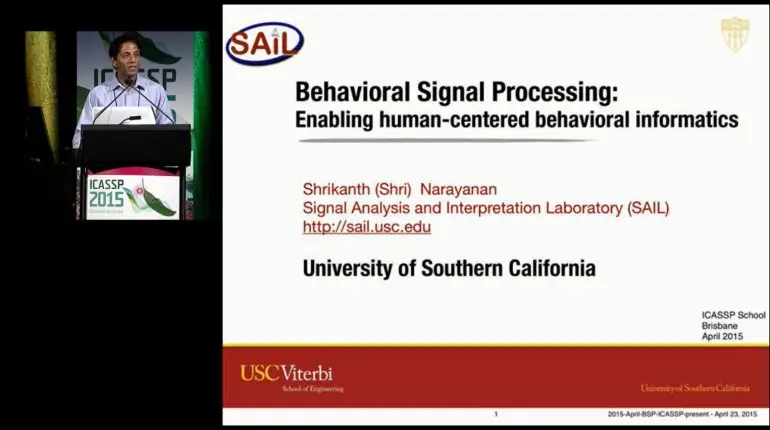 Behavioral Signal Processing:  Enabling Human-Centered Behavioral Informatics