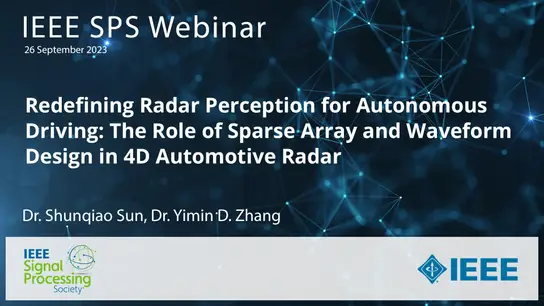 Slides for: Redefining Radar Perception for Autonomous Driving: The Role of Sparse Array and Waveform Design in 4D Automotive Radar