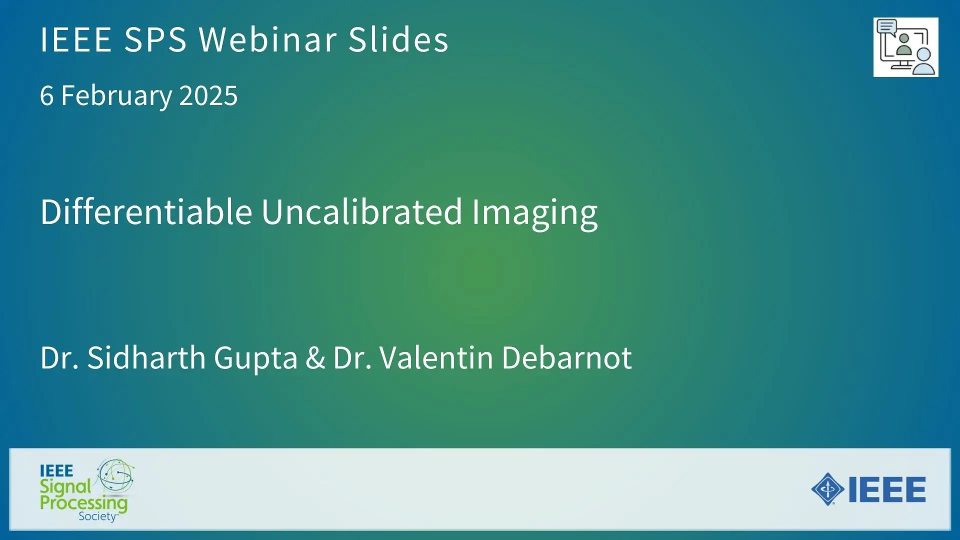 Slides: Differentiable Uncalibrated Imaging