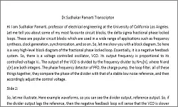 Delta-Sigma Fractional-N PLL Transcript