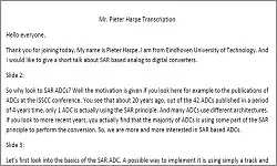 SAR-based ADCs Transcript