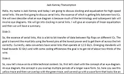 SERDES Clocking and Equalization for High-Speed Serial Links Transcript