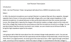 How does a MEMS microphone work? Transcript