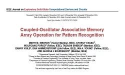 Coupled-Oscillator Associative Memory Array Operation for Pattern Recognition