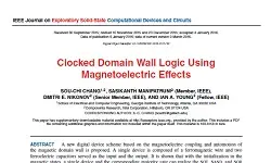 Clocked Domain Wall Logic Using Magnetoelectric Effects