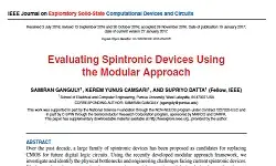 Evaluating Spintronic Devices Using the Modular Approach