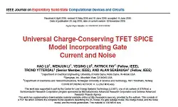 Universal Charge-Conserving TFET SPICE Model Incorporating Gate Current and Noise