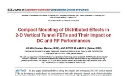 Compact Modeling of Distributed Effects in 2-D Vertical Tunnel FETs and Their Impact on DC and RF Performances