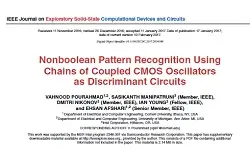 Nonboolean Pattern Recognition Using Chains of Coupled CMOS Oscillators as Discriminant Circuits