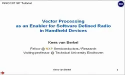 Vector Processing as an Enabler for Sotware Defined Radio in Handheld Devices Video