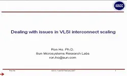 Dealing with issues in VLSI interconnect scaling Video