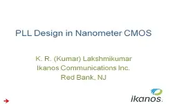PLL Design in Nanometer CMOS Video