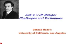 Sub 1V RF Design Challenges and Techniques Video