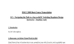 Navigating the Path to a Successful IC Switching Regulator Design Transcript