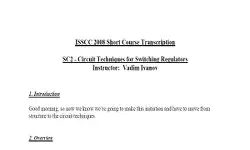 Circuit Techniques for Switching Regulators Transcript