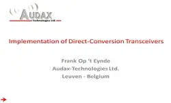 Implementation of Direct Conversion Transceivers Video