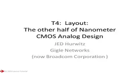 T4 Layout The Other Half of Nanometer CMOS Analog Design Video