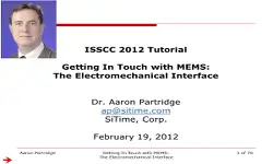 Getting In Touch with MEMS: The Electromechanical Interface Video