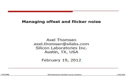 Managing Offset and Flicker Noise Slides