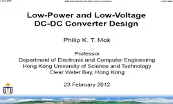 Low Power and Low Voltage DC DC Converter Design Slides