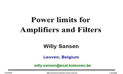 Power Limits for Amplifiers and Filters Slides