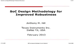 SoC Design Methodology for Improved Robustness Slides