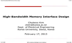 High Bandwidth Memory Interface Design Slides