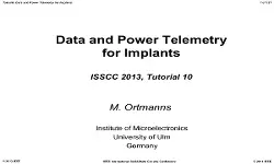 Data and Power Telemetry for Implants Slides