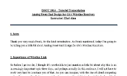 Analog Front-End Design for Gb/s Wireline Receivers Transcript