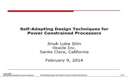 Self-Adapting Design Techniques for Power Constrained Processors Slides