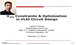 Vmin Constraints and Optimization in VLSI Cicuit Design Video