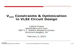 Vmin Constraints & Optimization in VLSI Circuit Design Slides