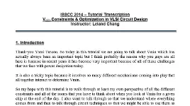 Vmin Constraints and Optimization in VLSI Cicuit Design Transcript