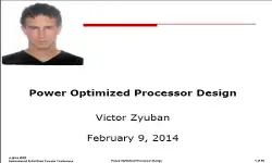 Power Optimized Processor Design Video