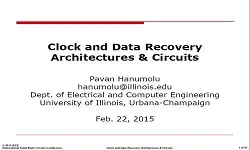 Clock and Data Recovery Architectures and Circuits Slides