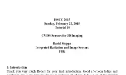 CMOS Sensors for 3D Imaging Transcript