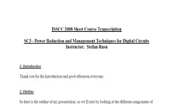 Power Reduction and Management Techniques for Digital Circuits Transcript